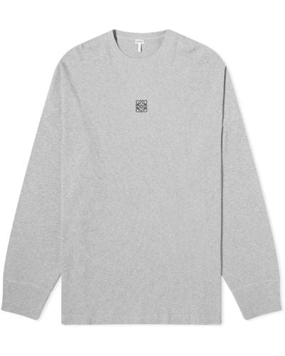 Loewe Anagram Long Sleeve T-Shirt - Gray