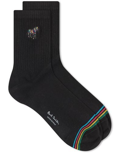 Paul Smith Zebra Sports Socks - Black