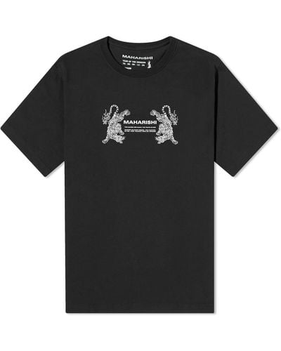 Maharishi Double Tigers Miltype T-Shirt - Black