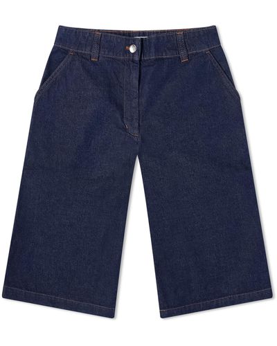 Maison Kitsuné Workwear Denim Bermuda Shorts - Blue