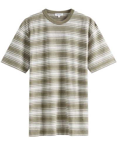 Norse Projects Johannes Spaced Stripe T-Shirt - Grey
