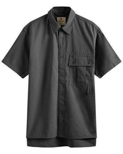Snow Peak Takibi Light Ripstop Short Sleeve Shirt - Black