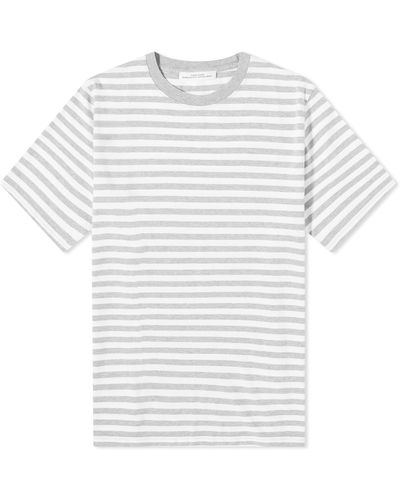 WOOD WOOD Sami Classic Striped T-Shirt - Grey