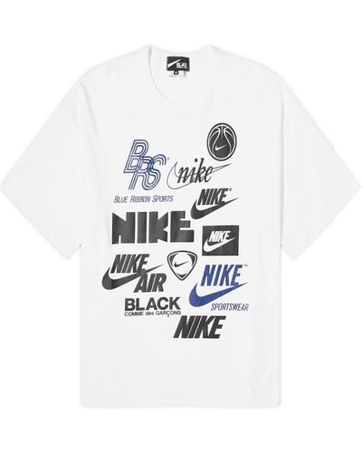 Comme des Garçons Comme Des Garçons X Nike Oversized Logos Print T-Shirt - White