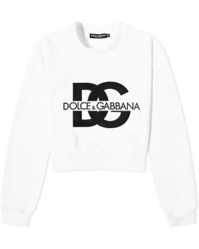 Dolce & Gabbana Large Logo Sweatshirt - White