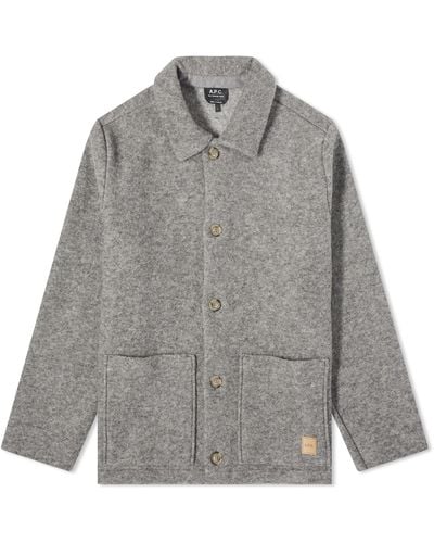 A.P.C. Thias Wool Chore Jacket - Grey