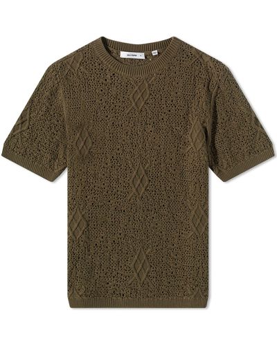 Daily Paper Shield Crochet T-Shirt - Green