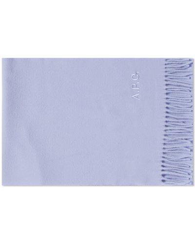 A.P.C. Ambroise Embroidered Scarf - Purple
