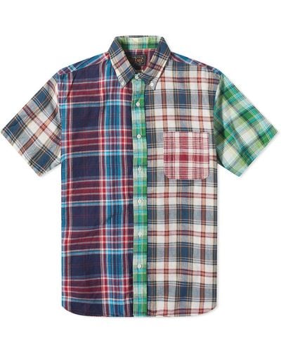 Beams Plus Short Sleeve Indian Madras Check Shirt - Multicolour