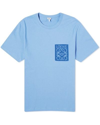 Loewe Anagram Fake Pocket T-Shirt - Blue