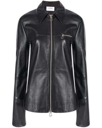 Sportmax Gel Leather Jacket - Black