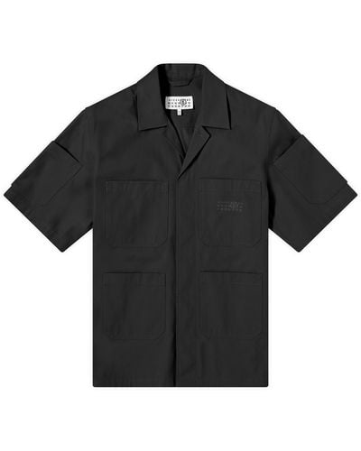 MM6 by Maison Martin Margiela 6 Pocket Short Sleeve Shirt - Black