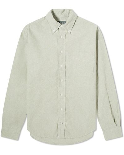 Gitman Vintage Button Down Cotton Linen Shirt - White