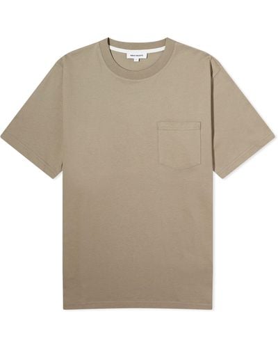 Norse Projects Johannes Standard Pocket T-Shirt - Brown