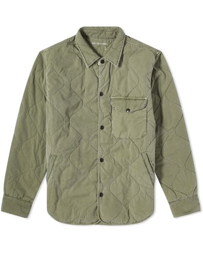 Save Khaki Quilted Shirt Jacket - Green