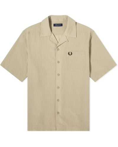 Fred Perry Textured Vacation Shirt - Natural
