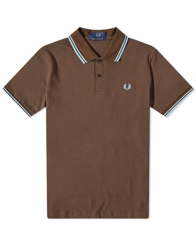 Fred Perry Reissues Original Twin Tipped Polo Shirt - Brown
