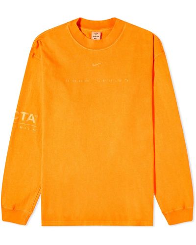 Nike X Nocta Nrg Long Sleeve Mock Neck T-shirt - Orange