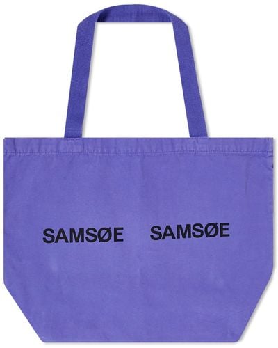 Samsøe & Samsøe Frinka Logo Shopper Bag - Purple