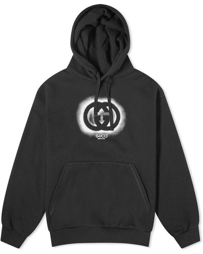 Gucci Interlocking Logo Hoodie - Black
