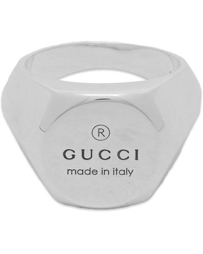 Gucci Trademark Chevalier Ring Large - White