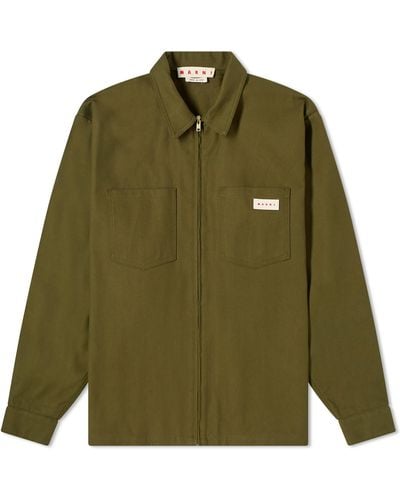 Marni Zip Through Work Jacket - Green