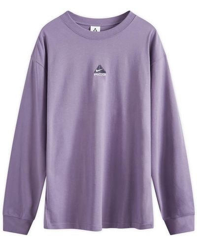 Nike Acg Long Sleeve Lungs T-Shirt - Purple