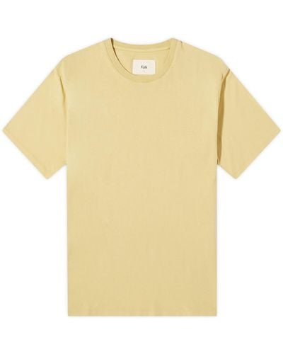 Folk Contrast Sleeve T-Shirt - Yellow