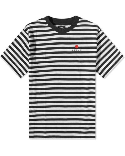 Edwin Basic Stripe T-Shirt - Black