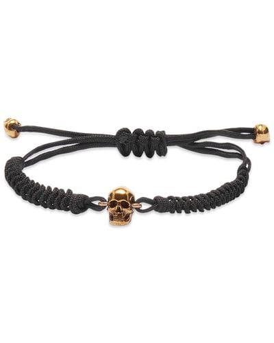 Alexander McQueen Skull Friendship Bracelet - Black