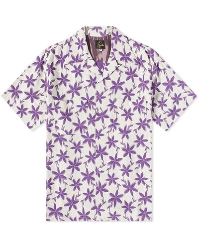 Needles Floral Jacquard One Up Vacation Shirt - Purple