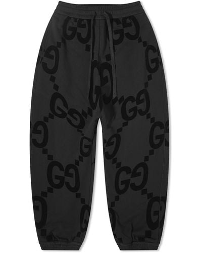 Gucci Jumbo gg Flocked Sweat Pants - Black