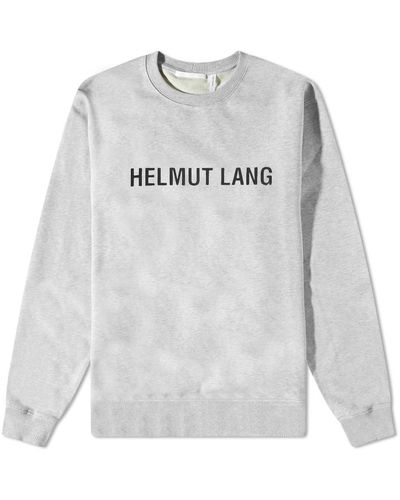 Helmut Lang Core Logo Crew Sweat - Gray