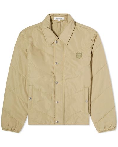 Maison Kitsuné Quilted Shirt Jacket - Natural