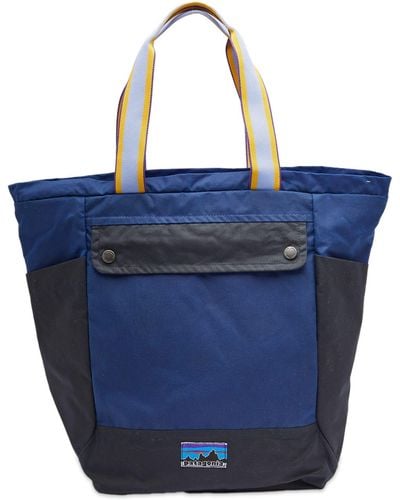 Patagonia 50Th Anniversary Waxed Canvas Tote Pack Cobalt - Blue