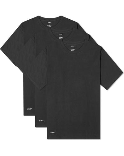 WTAPS 01 Skivvies 3-Pack T-Shirt - Black