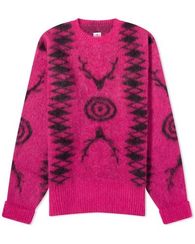 South2 West8 Loose Fit S2W8 Native Jumper - Pink