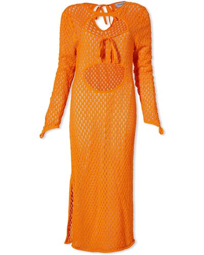 House Of Sunny The Capture Knit Dress - Orange