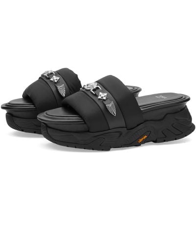 Toga Platform Slider Sandals - Black