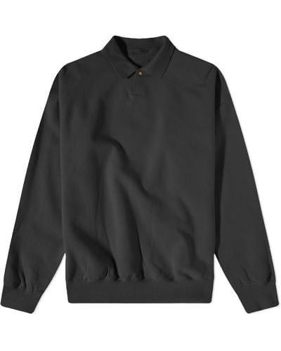 Fear Of God Eternal Fleece Polo Shirt - Black