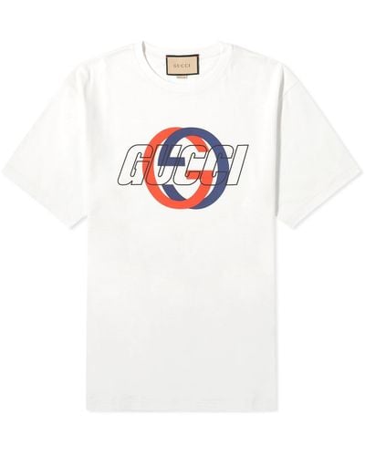Gucci Interlocking Graphic Logo T-Shirt - White