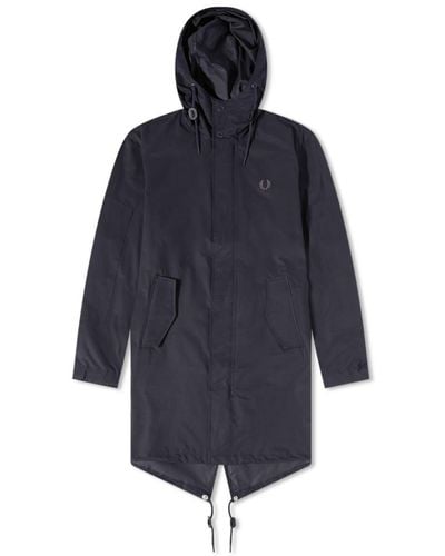 Fred Perry Shell Parka Jacket - Blue