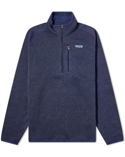 Patagonia Better Sweater 1/4 Zip Jacket New - Blue