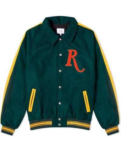 Rhude Raglan Varsity Jacket - Green