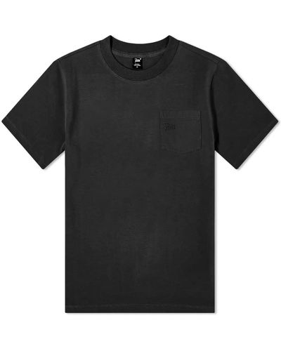 PATTA Washed Logo Pocket T-shirt - Black