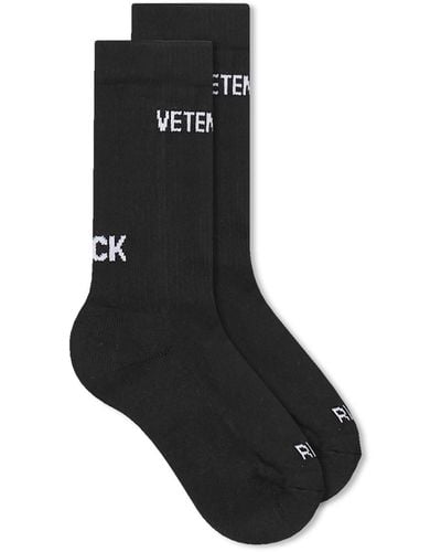 Vetements Logo Sports Socks - Black