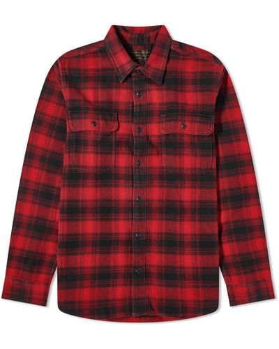 Filson Vintage Flannel Work Shirt - Red