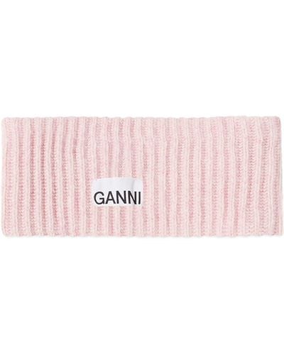Ganni Structured Rib Headband - Pink