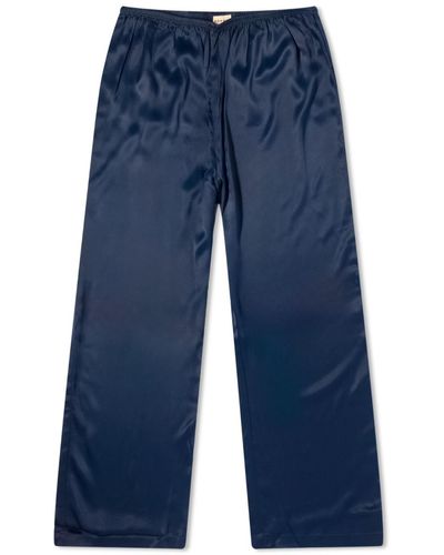 DONNI. Satiny Simple Pant - Blue