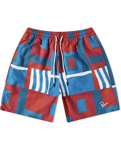 by Parra Hot Springs Swim Shorts - Blue